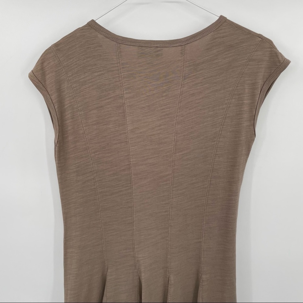 NEW! Kinly Swing Hem Taupe Dress - Picture 7 of 11